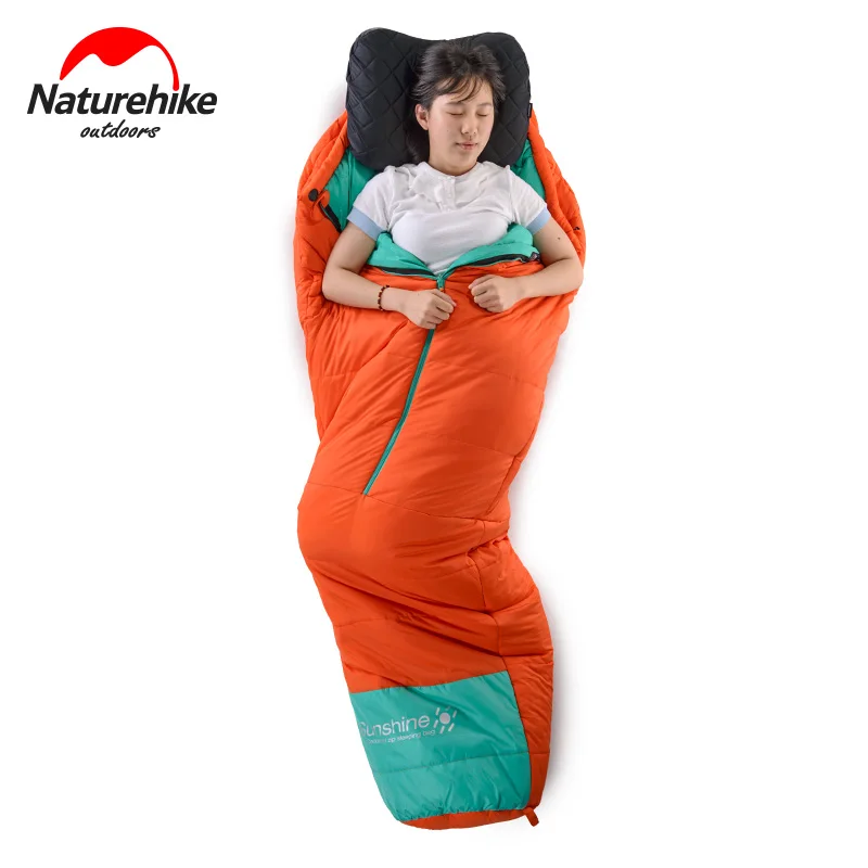 Naturehike 0 градусов легкий открытый Мумия в середине спальный мешок Открытый Кемпинг портативный хлопковый спальный мешок