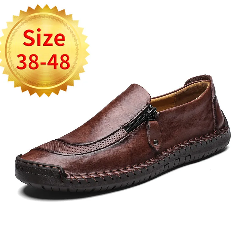 2018 Men Shoes Luxury Brand Leather Casual Driving Oxfords Loafers Moccasins Italian For Flats Size 38 48 huismerk kopen in de aanbieding 2018 Men Shoes Luxury Brand Leather Casual Driving Oxfords Loafers Moccasins Italian For Flats Size 38 48 huismerk kopen in de aanbieding