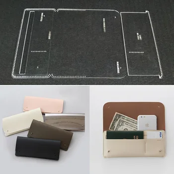 

1 Set DIY Long Wallet Acrylic Template Leather Craft Sewing Pattern Accessories