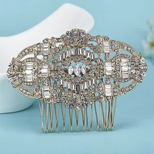 Perfect Wedding Jewelry Bridal Hair Accessories Fashion Rhinestone Crystal Hair Clip Hair Combs brand Bridal Hairwear Bijuterira