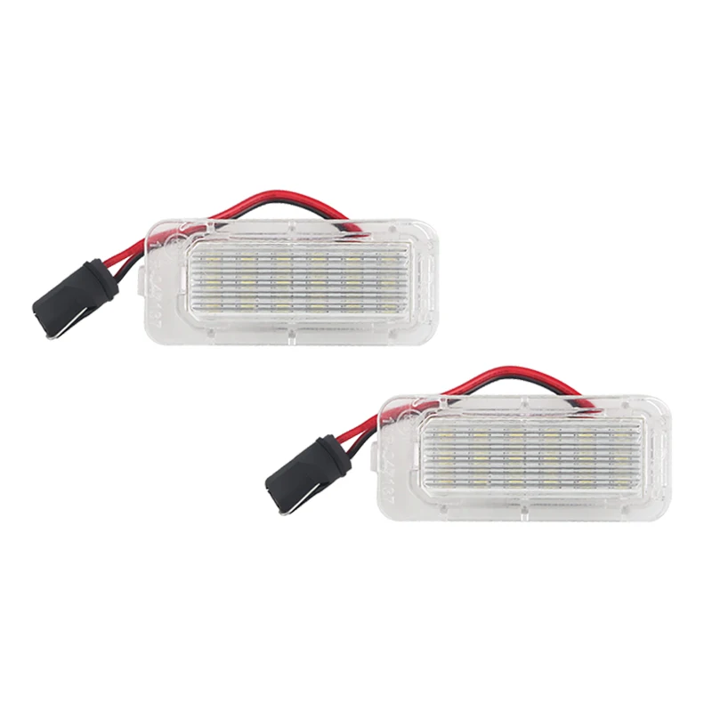 2 шт. ошибок 18LED Подсветка регистрационного номера 12V Canbus белый свет для Ford Focus Fiesta Mondeo MK4 Kuga Galaxy S-max C-max Mk2 DA3 - Испускаемый цвет: Белый