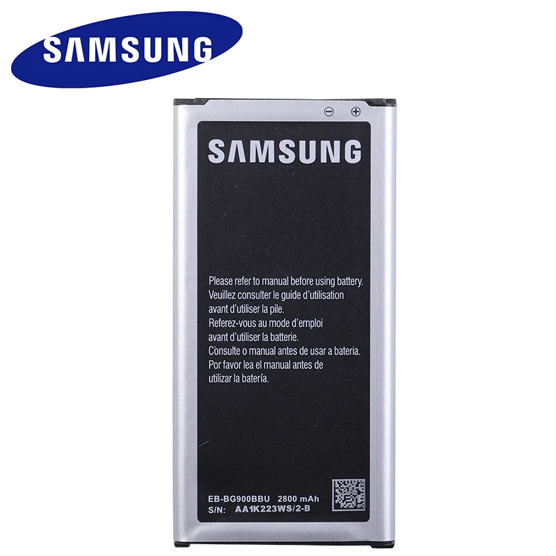 samsung Сменный аккумулятор для Galaxy S5 NEO G903F G903W настоящий аккумулятор телефона EB-BG903BBE EB-BG900BBC S5 2800 мАч