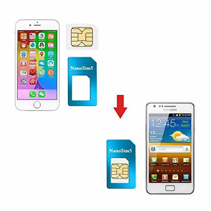 5 в 1 нано микро стандартный адаптер для sim-карты комплект конвертер с Sander бар лоток открытым иглом для iPhone 5S 7 Plus 6S xiaomi redmi 3s