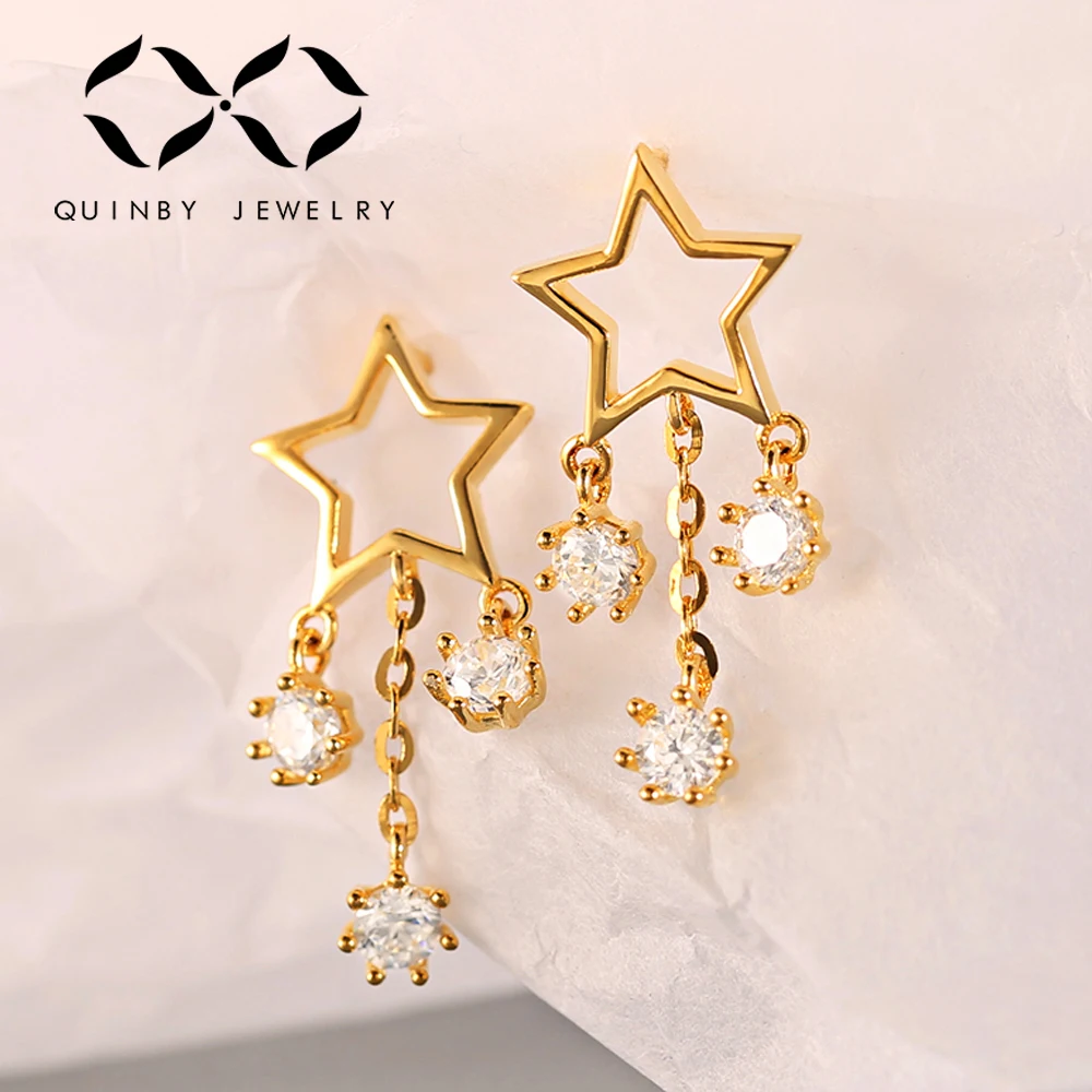 

Star Stud Earrings for Women 925 Sterling Silver Sparkling Cubic Zircon Small Stud Earrings Crystal Moon Earrring Jewelry Z4