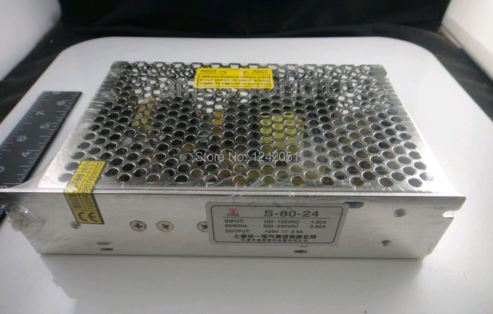 

Input 100-240VAC Output 24VDC 2.5A 60W Regulated Switching Power Supply