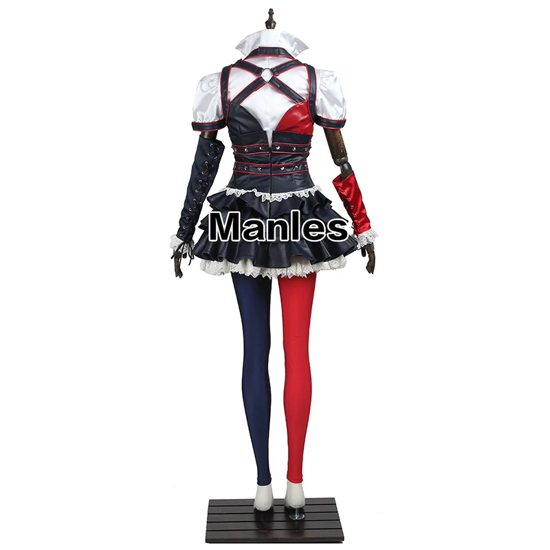 Harley Quinn Costume Cosplay Batman Arkham Knight Costume Fancy Dress Christmas Game Outfit Sexy Clown Suit Adult Women Any Size