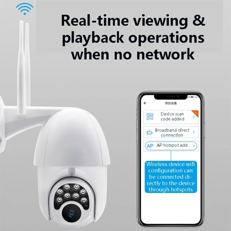 WIFI камера наружная PTZ IP H.265X 1080p скоростная купольная видеонаблюдения ip Внешняя 2MP