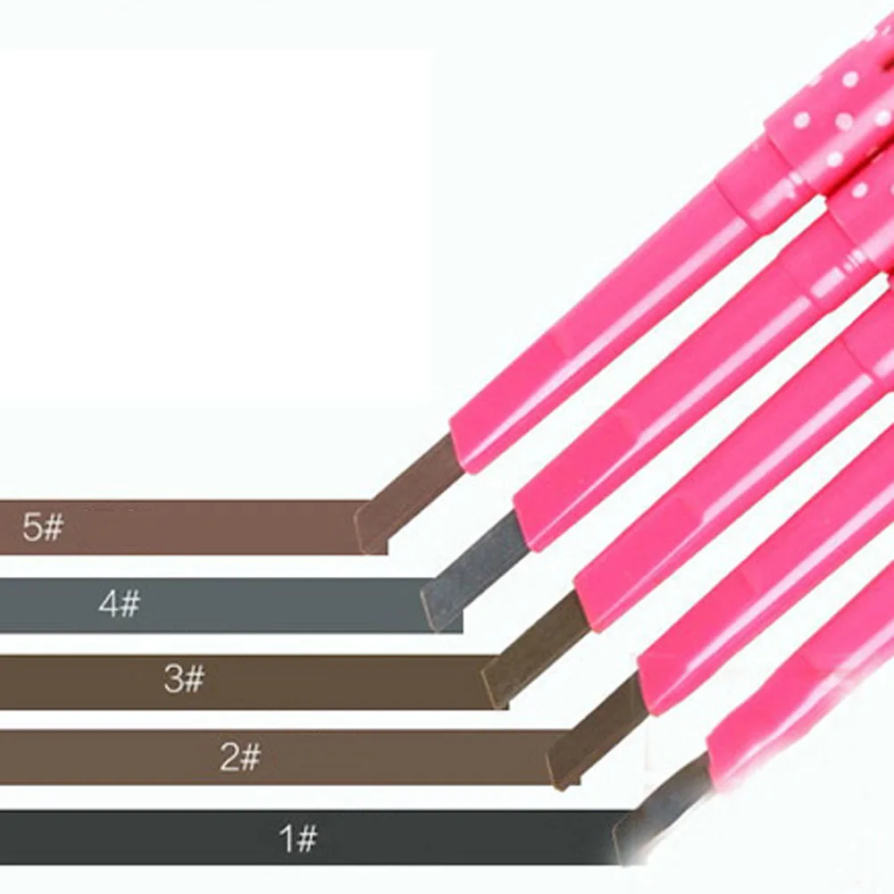 

Pink dot Brainbow Eyebrow Pencil Longlasting Waterproof Durable Automaric Eyebrow Liner Grooming Kit Makeup Tool