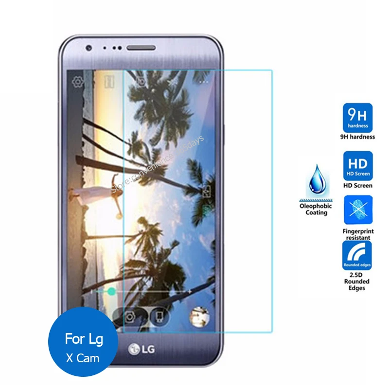 

2PCS For Lg X Cam Tempered Glass Screen Protector 9h Safety Protective Film on XCam K580 K580I K580Y K 580