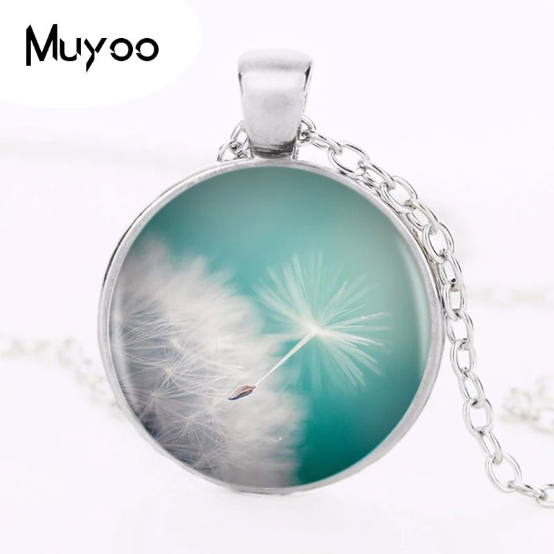 

Dandelion Logo Pendant Necklace Charm Handmade Necklace Vintage Silver Chain Pendant Necklace Women Jewelry Friend Gift HZ1