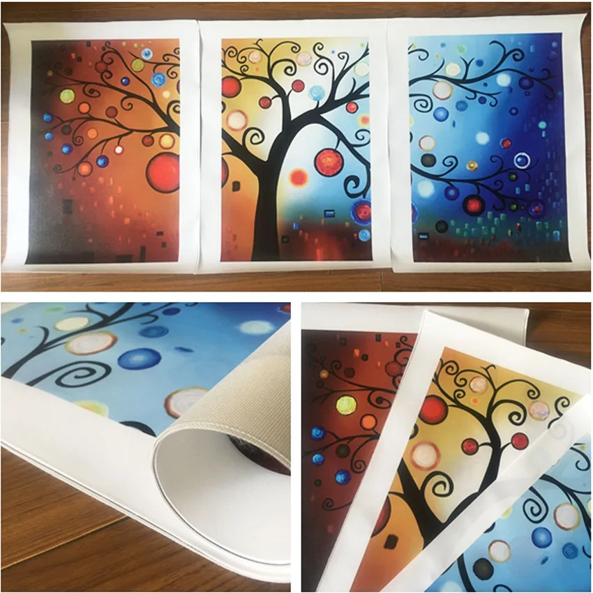 

Inventory low price sale 3 groups of wealth tree wall art canvas printing abstract painting frameless