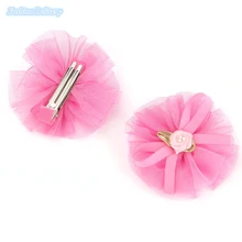 2pcs/lot Lovely Bow-knot Floral Hail Clips Ribbons Lace Kids Hair Accessories Hairpins Fashion Girls Hair Styling Trinkets