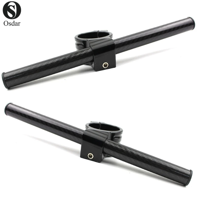 Carbon Fiber Gloss 7/8" Handlebar Clip On Replacement Motorcycle RACING