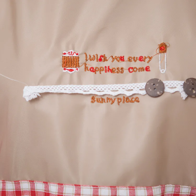 Woman Long sleeved Apron Linen Cotton Adjustable Apron Overalls Anti Oil Stain Pockets for Waiter Kitchen Anti dress Overclothes