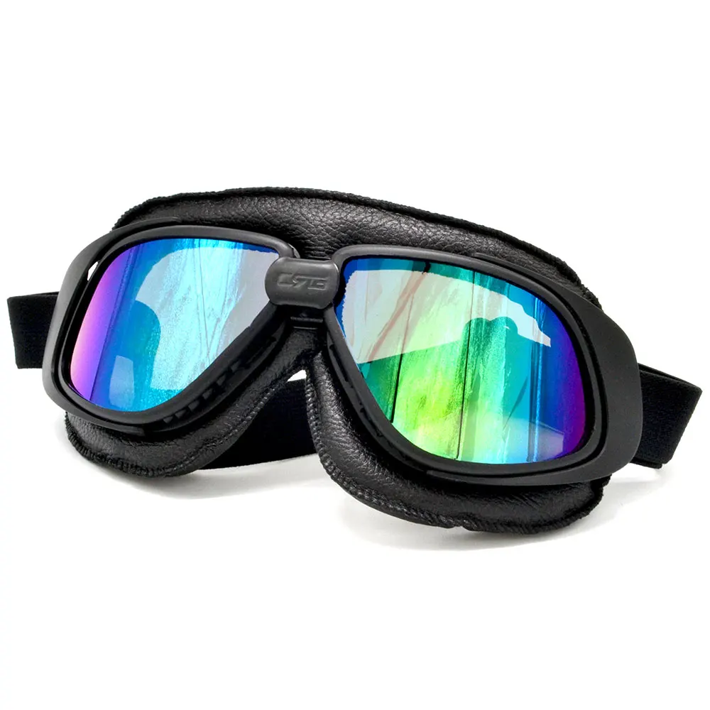 BJMOTO горячий One Piece Vintage очки цвет линз УФ мотоцикл Goggle Для Harley googles мотоцикл