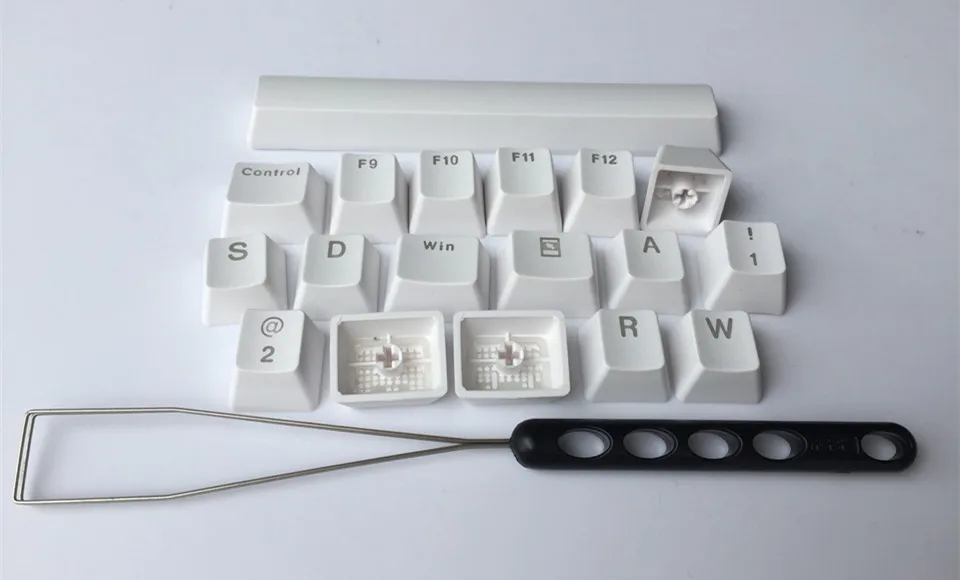 IKBC KBC G104 PBT Double shot белая прозрачная подсветка клавиатура с подсветкой клавиша s