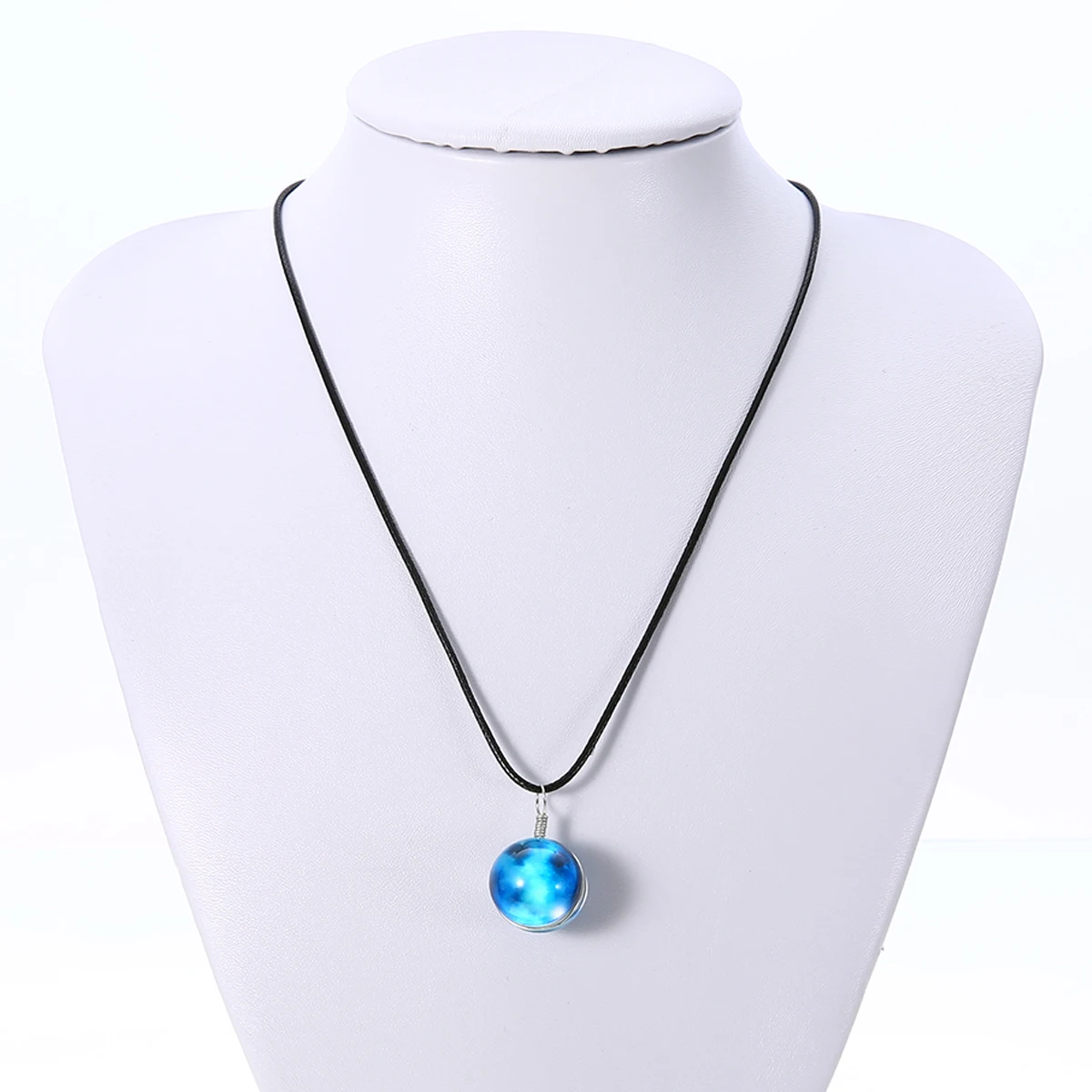 10Style Unisex Dreamy Glass Ball Necklace Shellhard Nebula Space Star Universe Galaxy Pattern Pendant Necklace Femme Jewelry