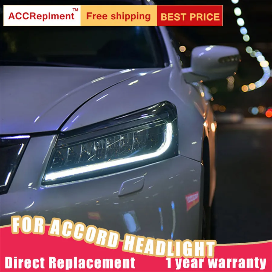 2 шт. светодиодный ные фары для Honda Accord 2008 2012 Светодиодный Автомобильные