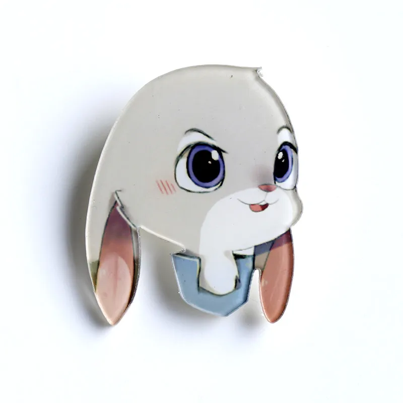 Nengdou Y35 fox badges cartoon pin acrylic badges kawaii harajuku pins for children rabbit icon animal brooches kids gift - Цвет: Y35-4