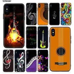 Мягкий силиконовый чехол YIMAOC Music Life Guitar для iPhone 11 Pro Xr Xs Max X или 10 8 7 6 6S Plus 5 5S SE