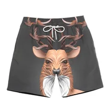 Мужские спортивные шорты с 3D принтом для фитнеса, повседневные спортивные шорты, эластичные брюки для бега