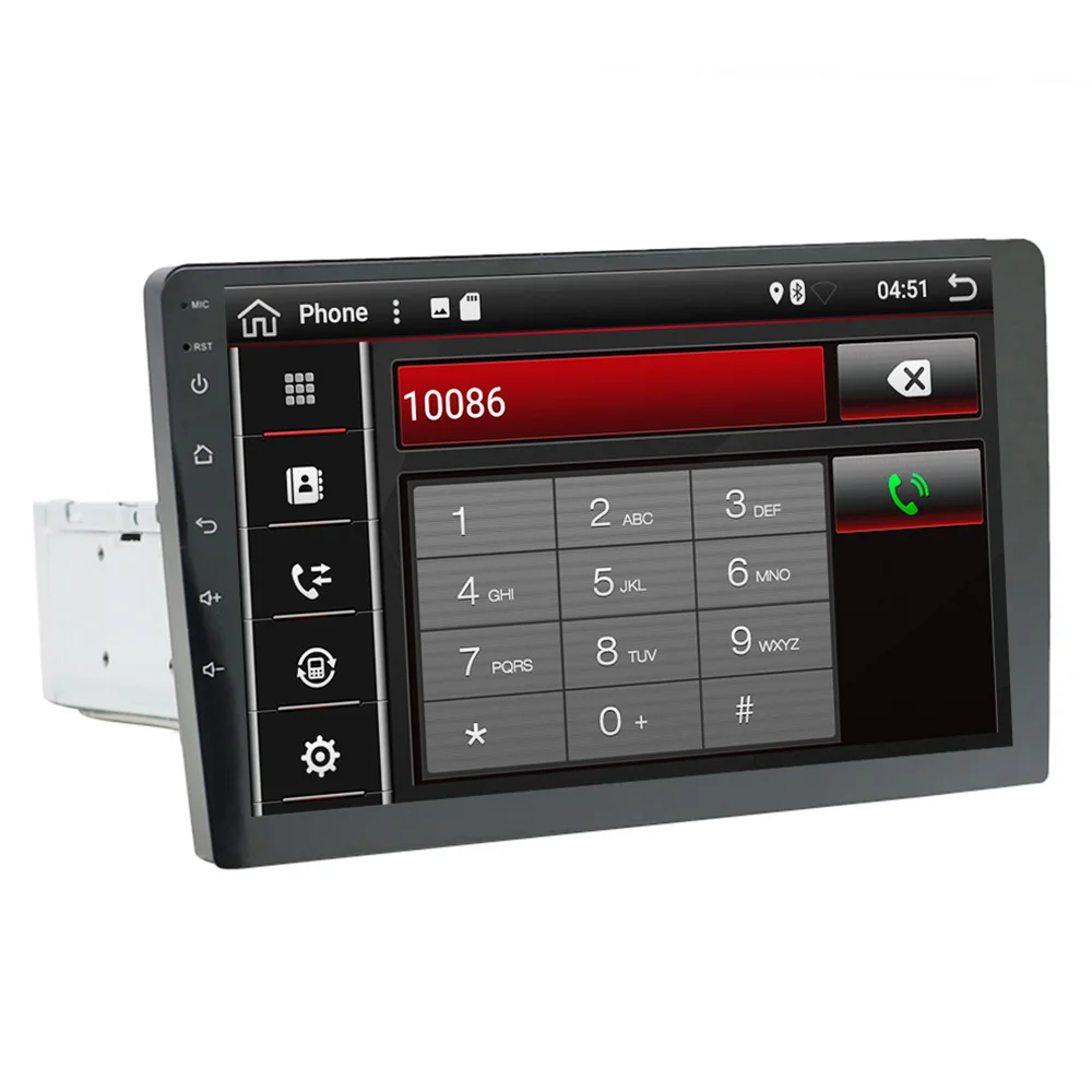 Flash Deal Eunavi Universal 9" 1 Din Android 7.1 Car Radio Stereo GPS Navigation System Head Unit steering wheel control 1024*600 HD USB 2