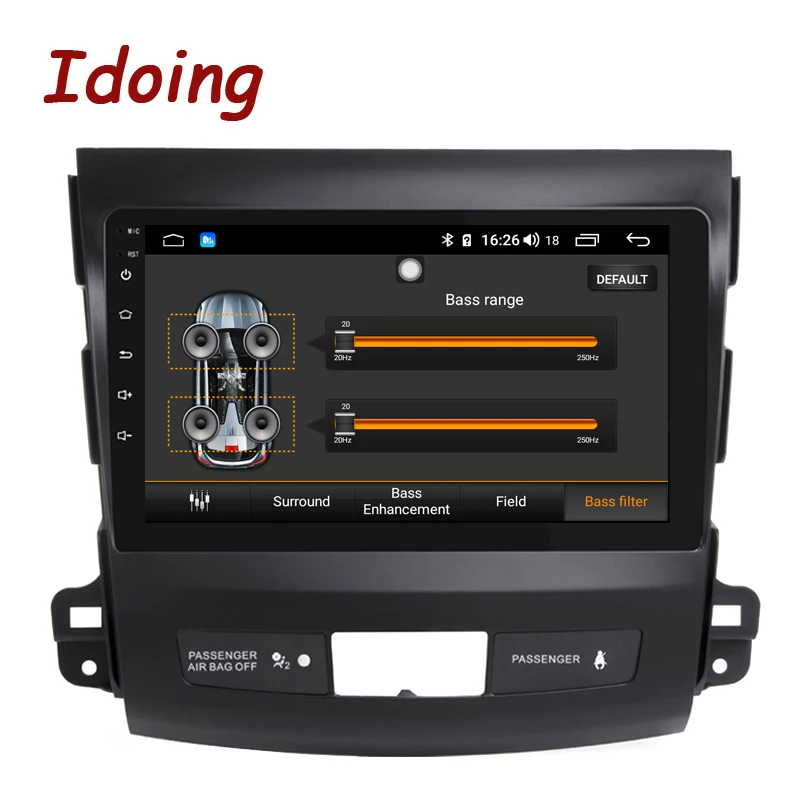 Cheap Idoing 9"4G+64G 2.5D IPS 8 Core Car Android 8.1 Radio Multimedia Player For Mitsubishi Outlander 2006-2012 DSP GPS Navigation 1