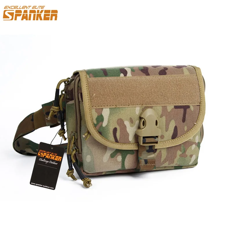

EXCELLENT ELITE SPANKER Men's Tactical Army Shoulder Bags Molle Hunting Briefcase Men's Military Camo Tablet Messenger Bag