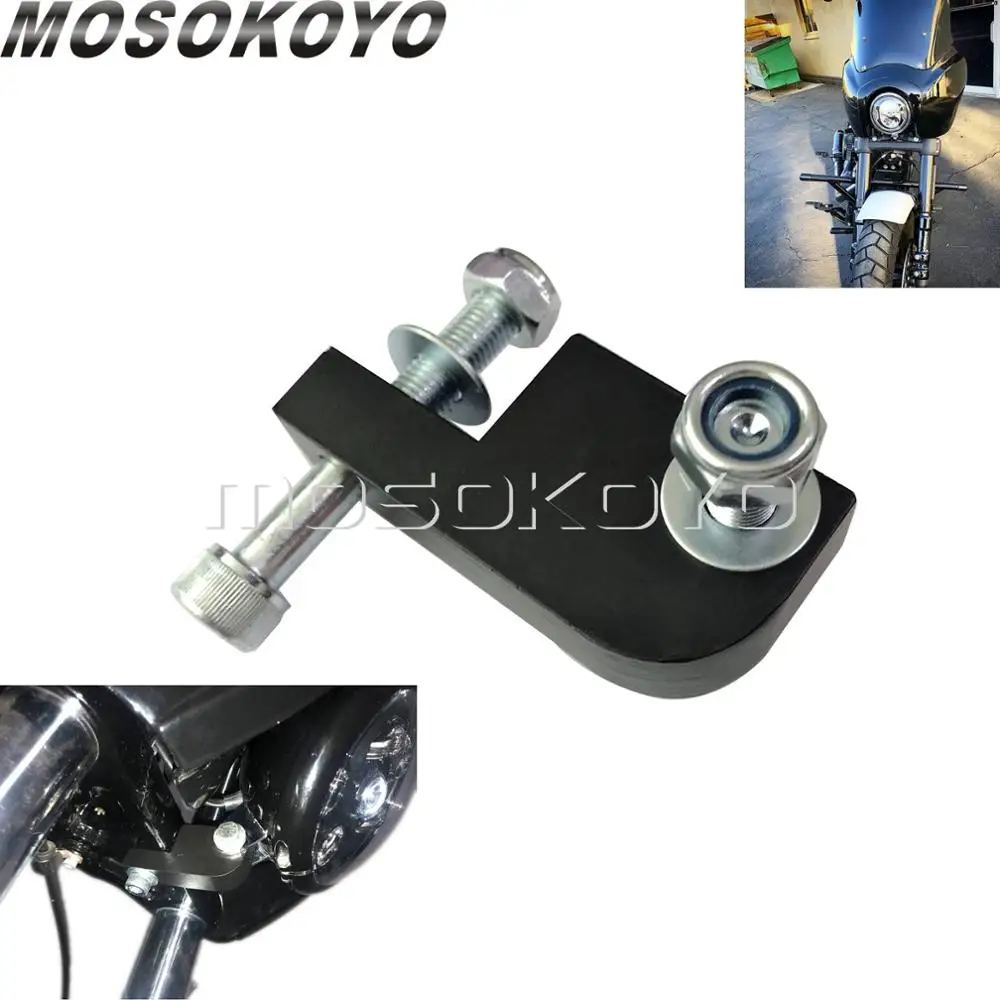 

Motorcycle 39mm / 49mm Front End Running Fairing CNC Aluminum Fairing Relocation Headlight Extension Block For Harley Dyna Sport