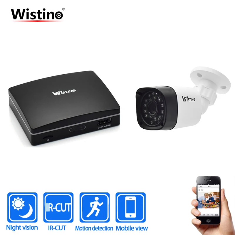 

Wistino CCTV IP Camera Outdoor XMeye Surveillance Camera Street Mini NVR Kits Security System Camera Monitor Night Vision Onvif