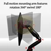 17''-27'' Desktop LED Monitor Holder NB F80 Computer Screen Monitor Mount Stand Full Motion Swivel Arm Gas Spring 4.4-14.3lbs ► Photo 2/6