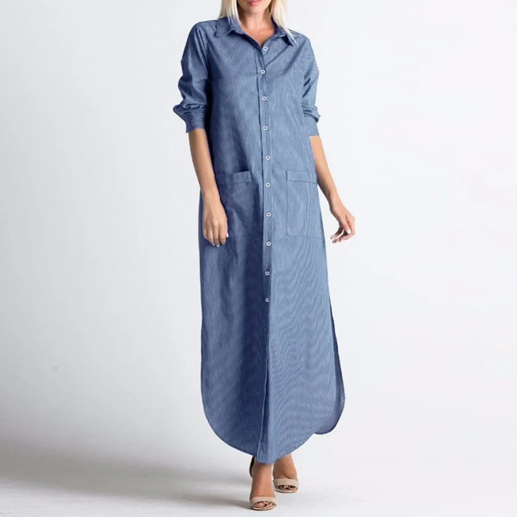 Fashsiualy для женщин кардиган с карманами Половина рукава коричневое платье Oversize