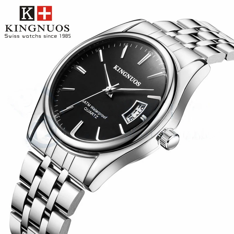 Relogio Masculino Kingnuos брендовые кожаные Наручные часы для мужчин Hodinky мужские Дата