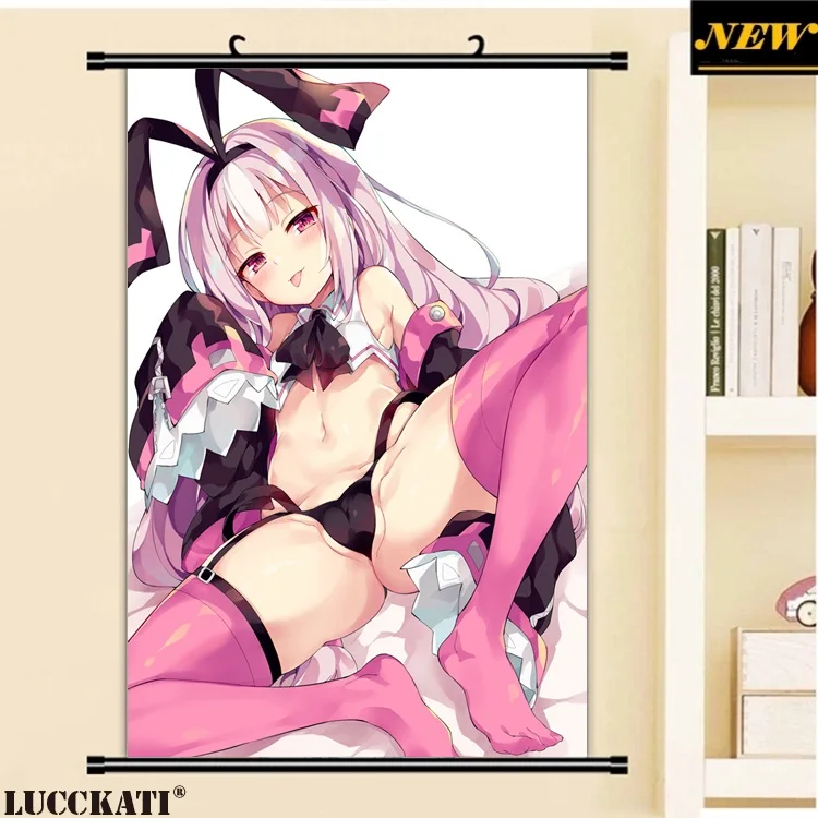 

40X60CM Azur Lane Bilan Hangxian Game cameltoe sexy loli cartoon anime wall picture mural poster scroll cloth canvas painting 25