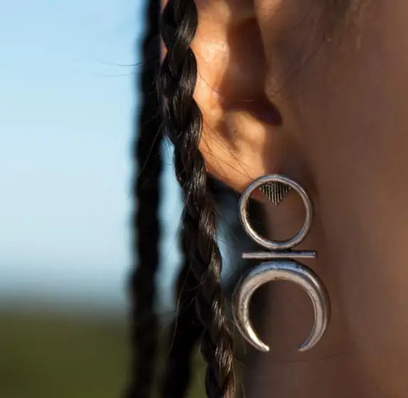 

Long Simple Ear Earrings For Women Accessories Fashion Gold Silver Punk jewelry Brincos