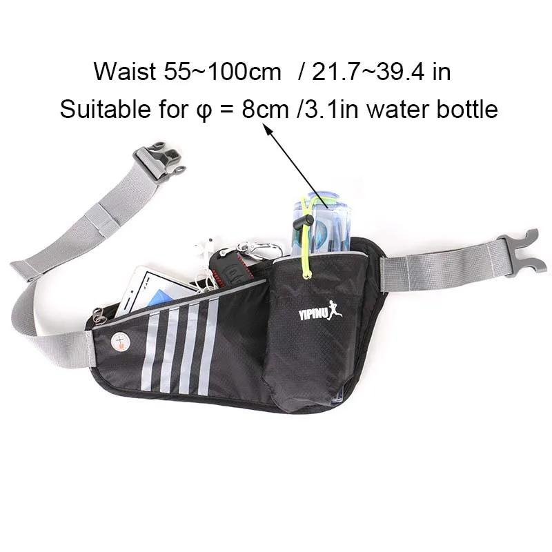 Поясная Сумка поясной сумки с держателем для бутылок поясная сумка для телефона с отверстием для наушников водонепроницаемый ремень Светоотражающая поясная сумка