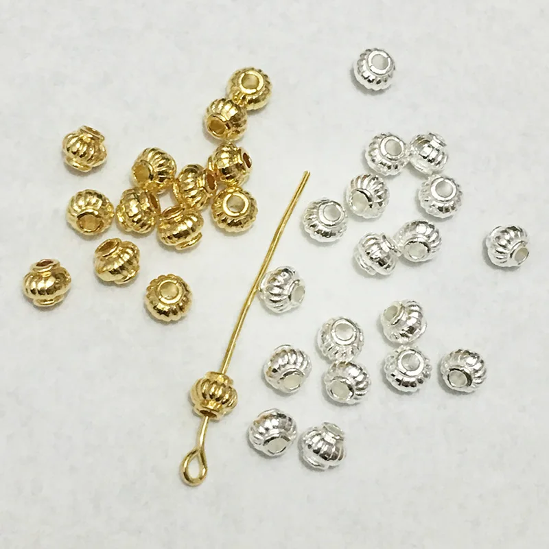 

BEAUCHAMP Jewelry earring Dangle findings Corrugated Striped spacer beads tassel necklace Diy charms clasps bracelet materieals