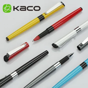 

6 Colors KACO LUXO Business Metal Rollerball Pen 0.5mm Black Ink Smooth Writing Signature Ballpoint Pens Free shipping