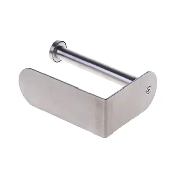 

European Style Adhesive Vertical Paper Towel Holder Stainless Steel Wall Mount Bathroom Kitchen Toilet Tissue Roll Storage Rack