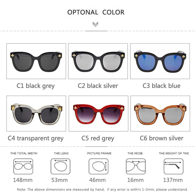 Oculou de sol очки для вождения honey Bee аксессуары классические женские очки женские солнцезащитные очки UV400 градиентные цветные линзы