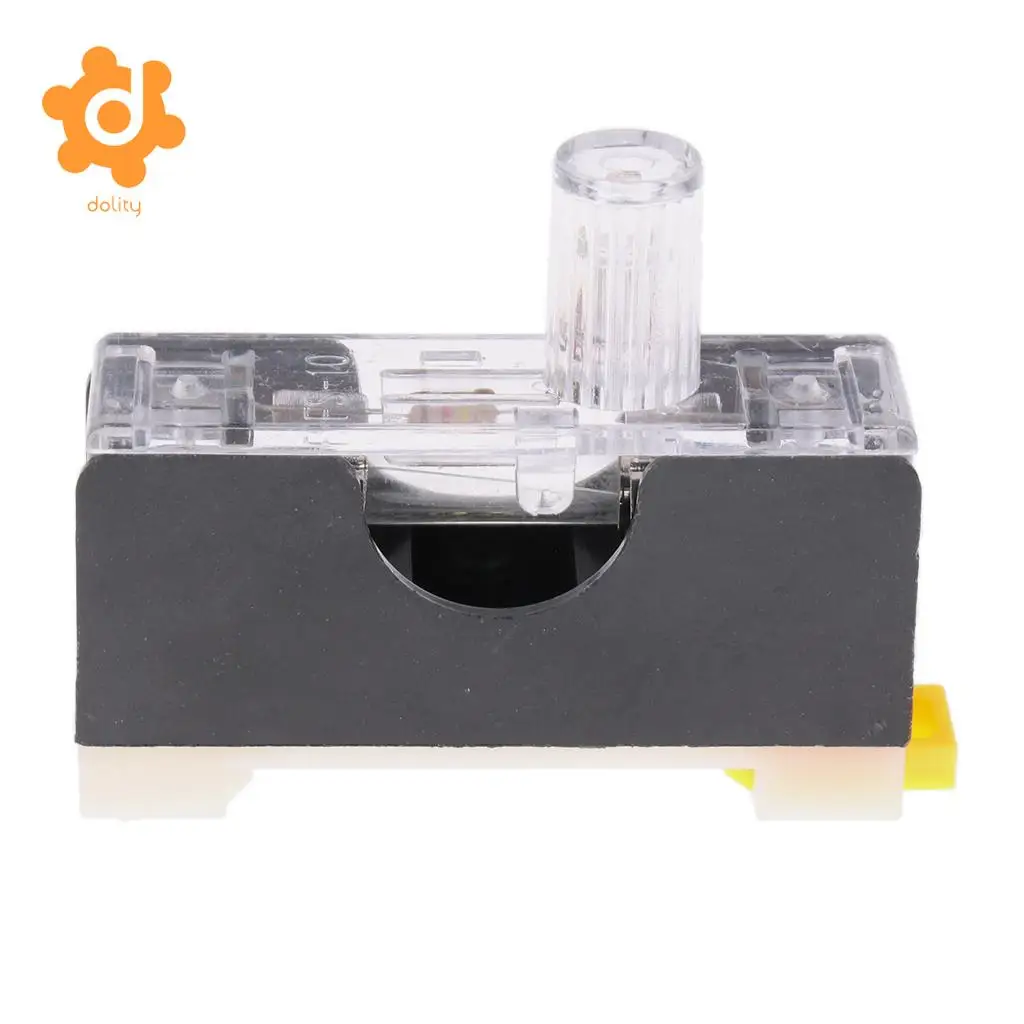 5 Pieces FS101 6*30mm 10A Fuse+ Indicator Light DIN RAIL Mounted Fuse Holder
