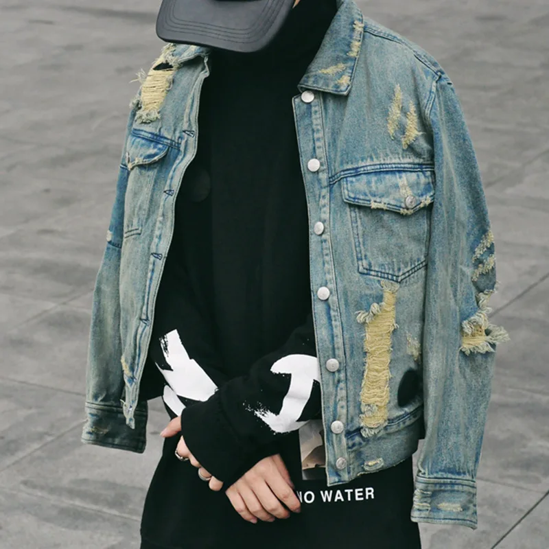 Spring Autumn Men Graffiti Font Jeans 