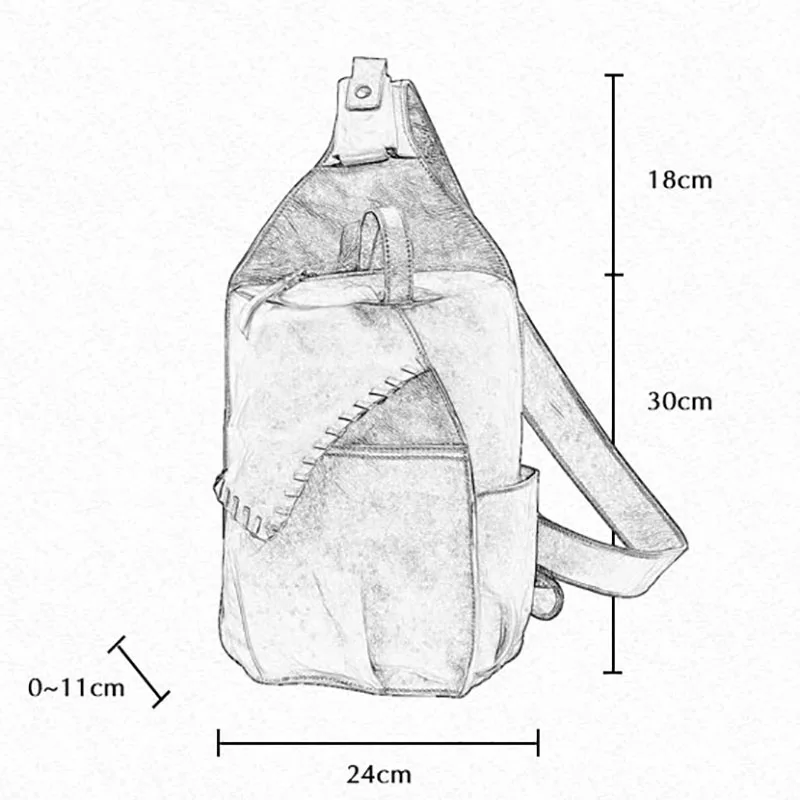 AETOO мужская кожаная нагрудная сумка, посаженная воловья кожа ретро сделать старый ручной Стилет сумка