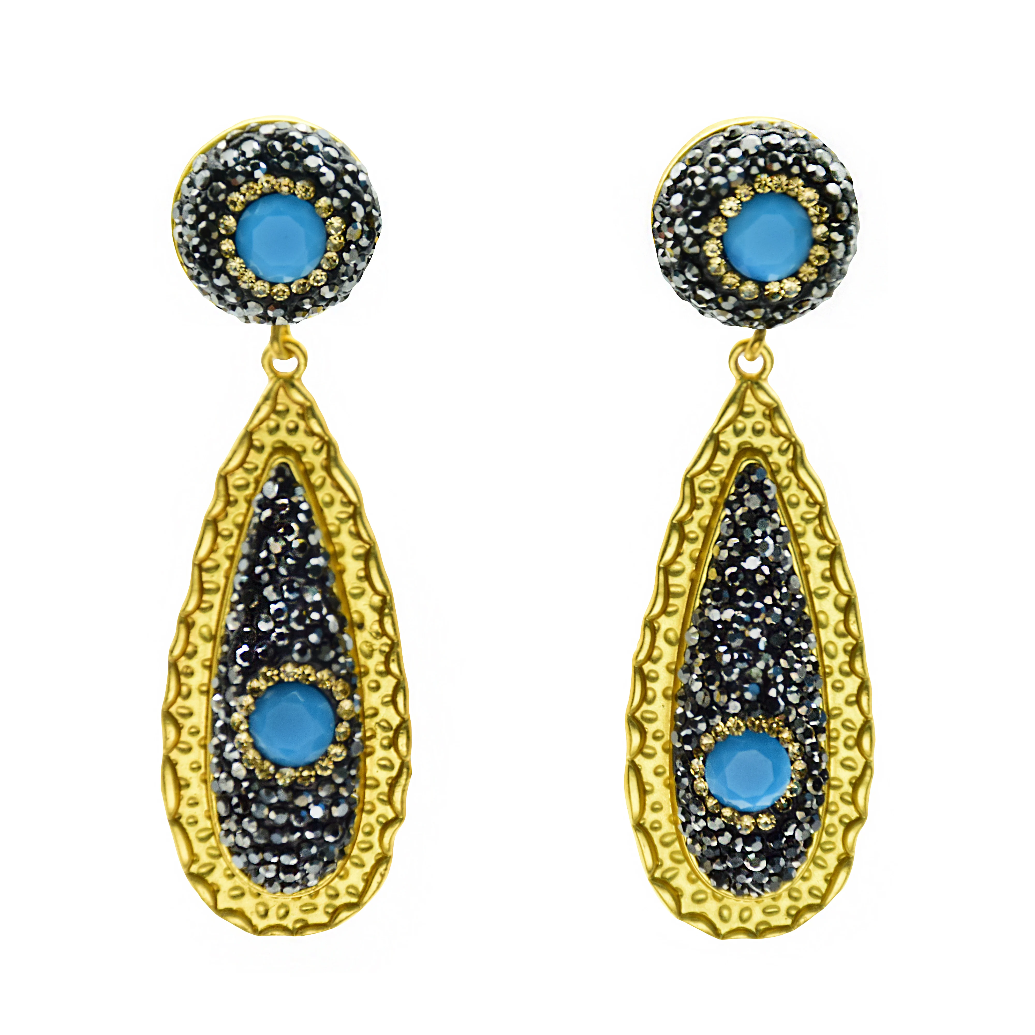 

Fines Gold Earrings For Women Handmade Charms Water Drop Earrings Jewelry 2019 Fashion Statement Earrings Findings