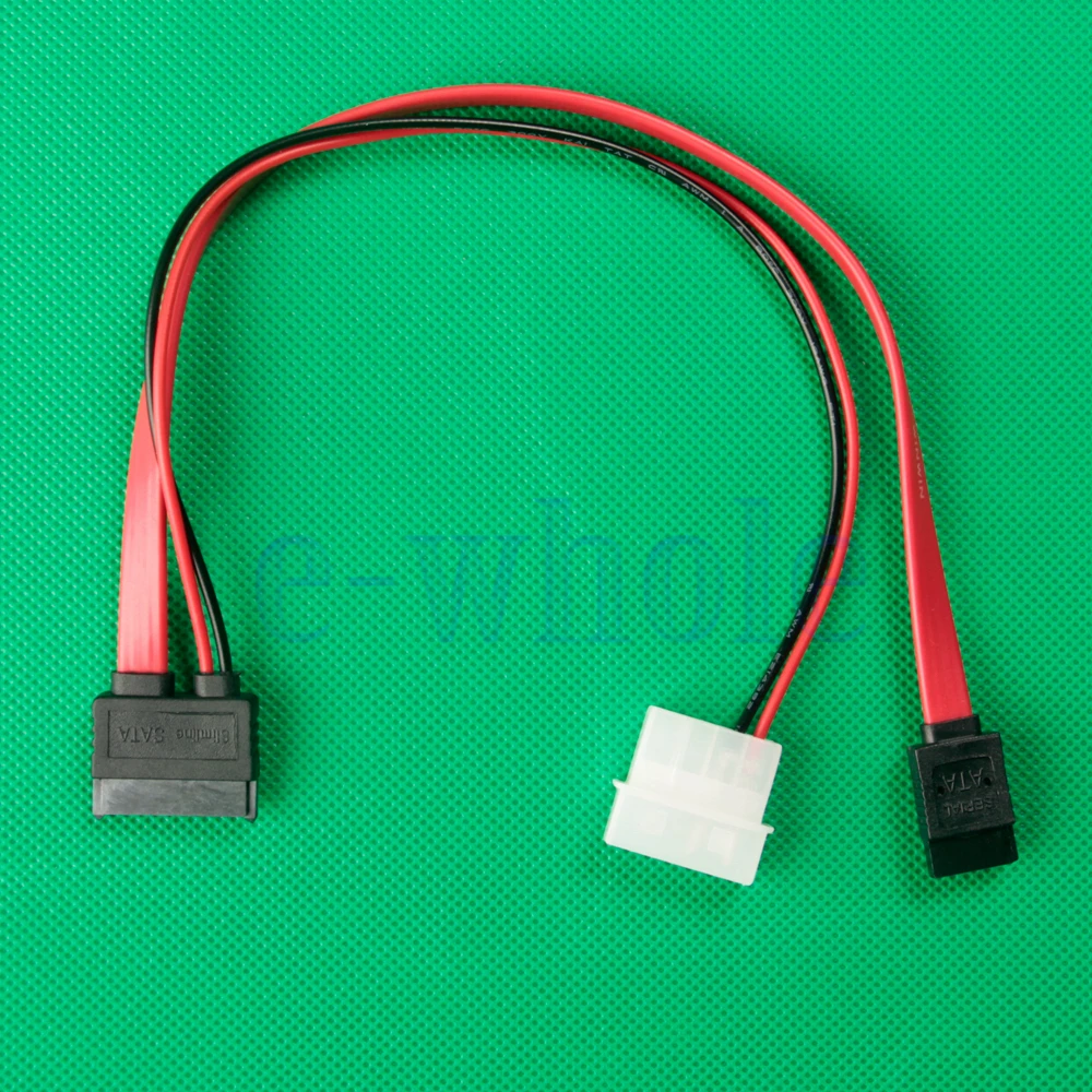 7+6pin 13p Slimline SATA Cable for Slim SATA DVD+/ RW Drive 2p power cable CB0406in Cables from