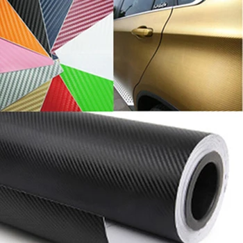 

50CM Wide Waterproof Car Motorcycle Stickers Car Styling 3D 3M Carbon Fiber Vinyl Wrapping Film Car Accessories fibra de carbono