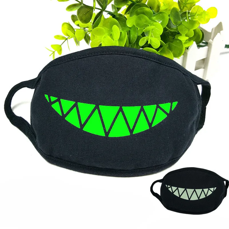 3 шт., креативная черная светящаяся хлопковая Пылезащитная маска ...