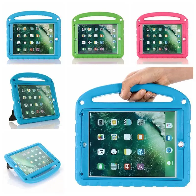 

Kids Touch Screen Protector Safe EVA Shockproof Hand Holder Stand Handle Cover for iPad 9.7 2018 2017 Air 1 2 Pro 9.7 Case