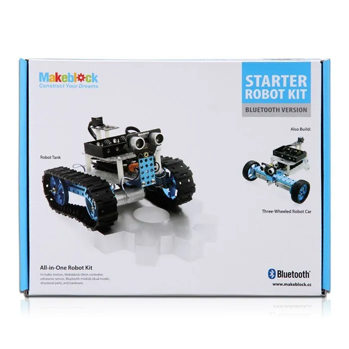 Makeblock DIY автомобильный комплект робот ардуино стартовый набор синий(версия ИК и версия Bluetooth) лучший подарок для ребенка детская игрушка