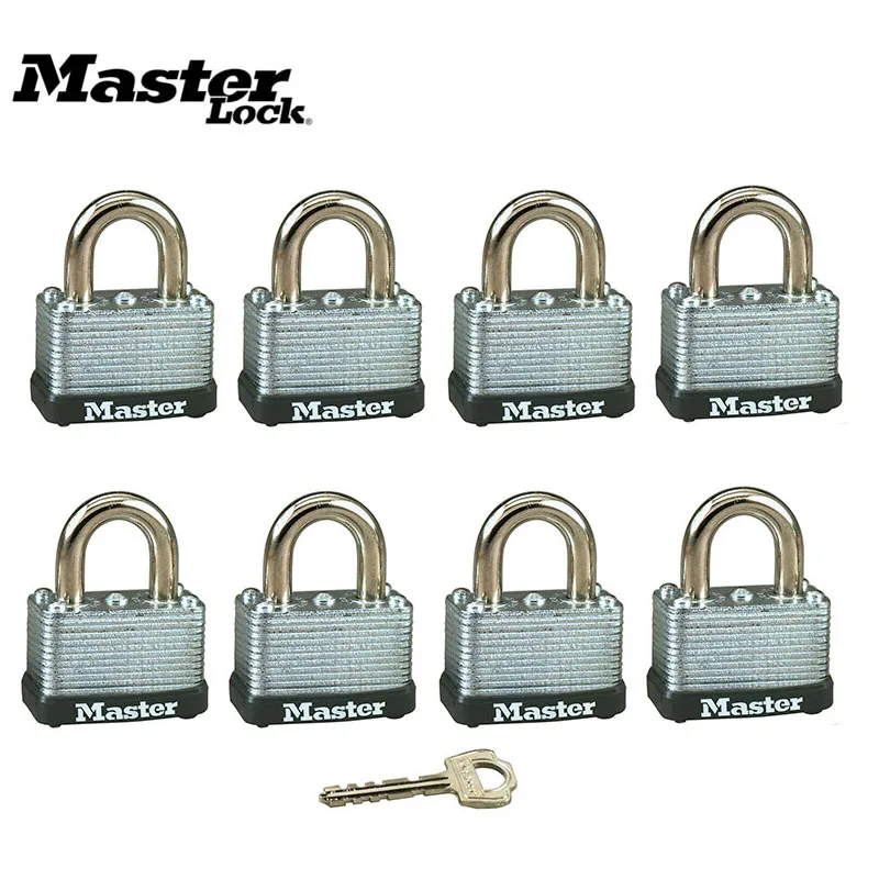 Master Lock Wide Laminated Steel Warded Keyed Padlock, Keyed Alike,Anti-theft,Waterproof,home padlock dormitory outdoor Lock 2